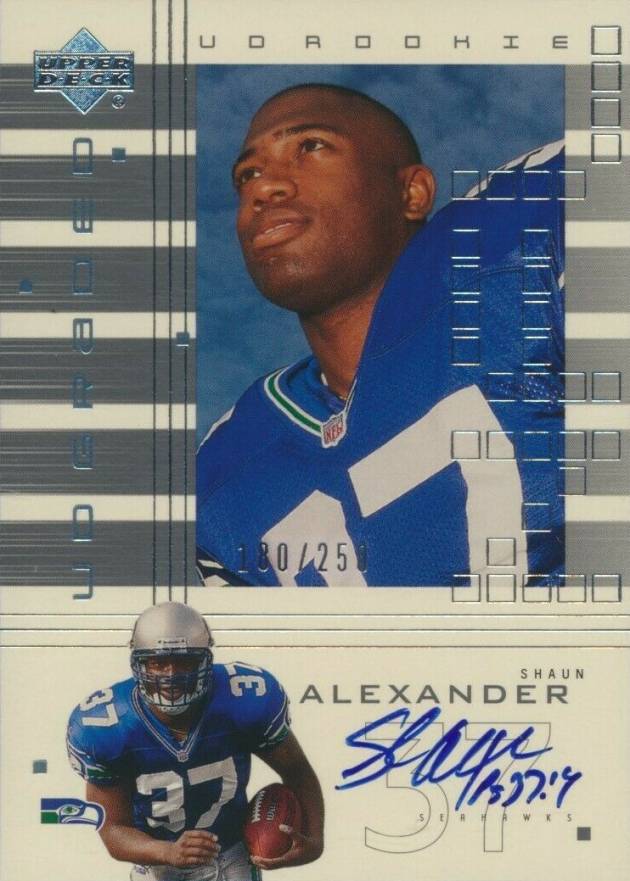 2000 Upper Deck Graded Shaun Alexander #157 Football Card