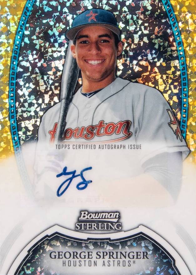 2011 Bowman Sterling Prospects Autographs George Springer #BSPGS Baseball Card