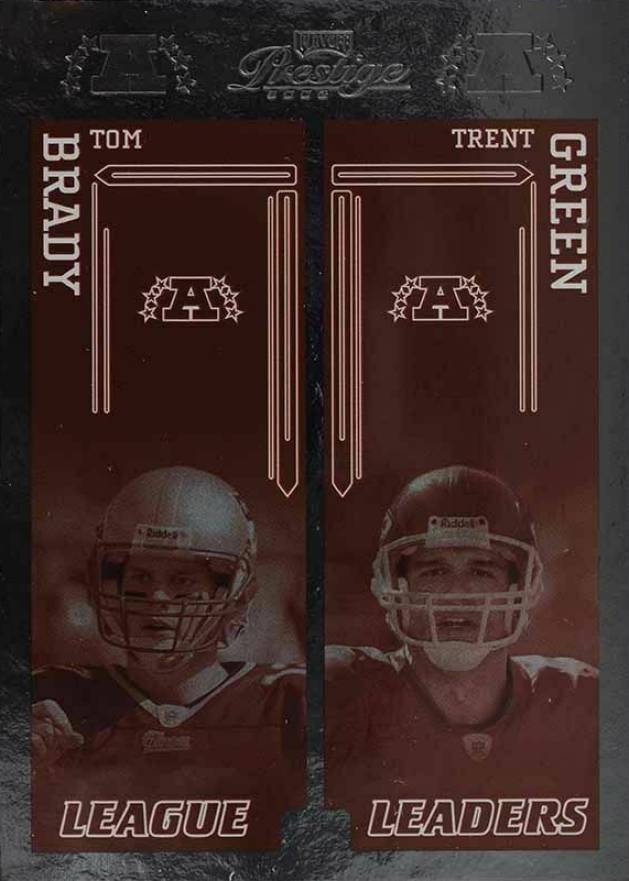 2006 Playoff Prestige League Leaders Tom Brady/Trent Green #LL-2 Football Card