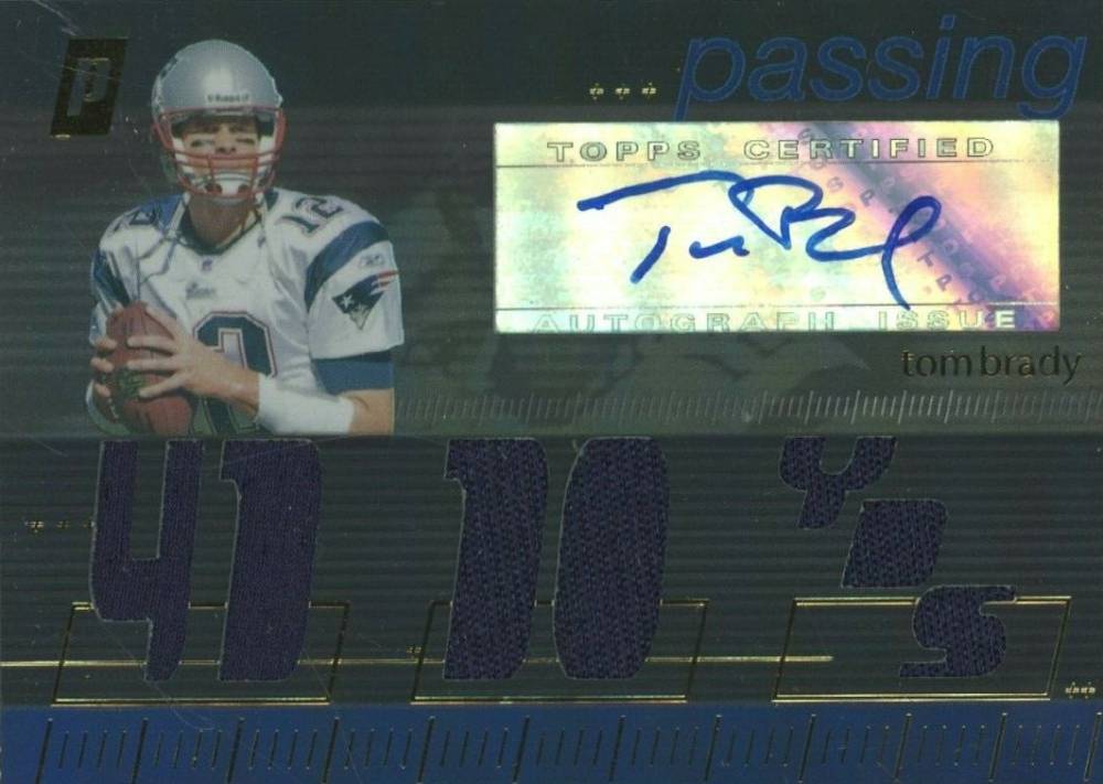 2006 Topps Paradigm Career Highs Signed Jersey Tom Brady #TBR Football Card