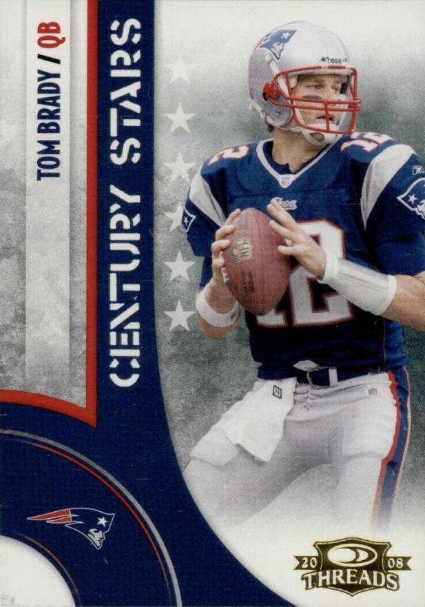 2008 Donruss Threads Century Stars Tom Brady #CS-20 Football Card