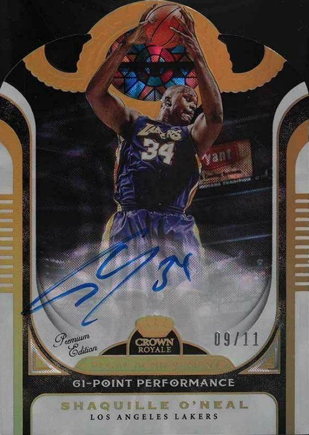 2019 Crown Royale Regal Achievement Signatures Premium Edition Shaquille O'Neal #SON Basketball Card