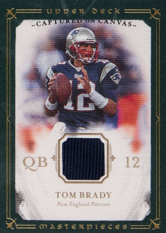 2008 Upper Deck Masterpieces Captured on Canvas Jerseys Tom Brady #CC1 Football Card