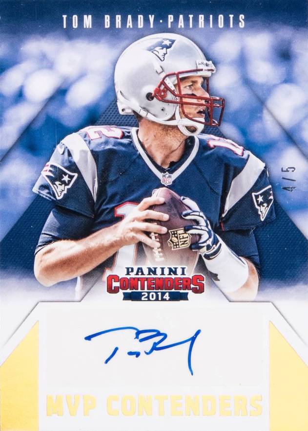 2014 Panini Contenders MVP Contenders Autographs Tom Brady #MVPTB Football Card