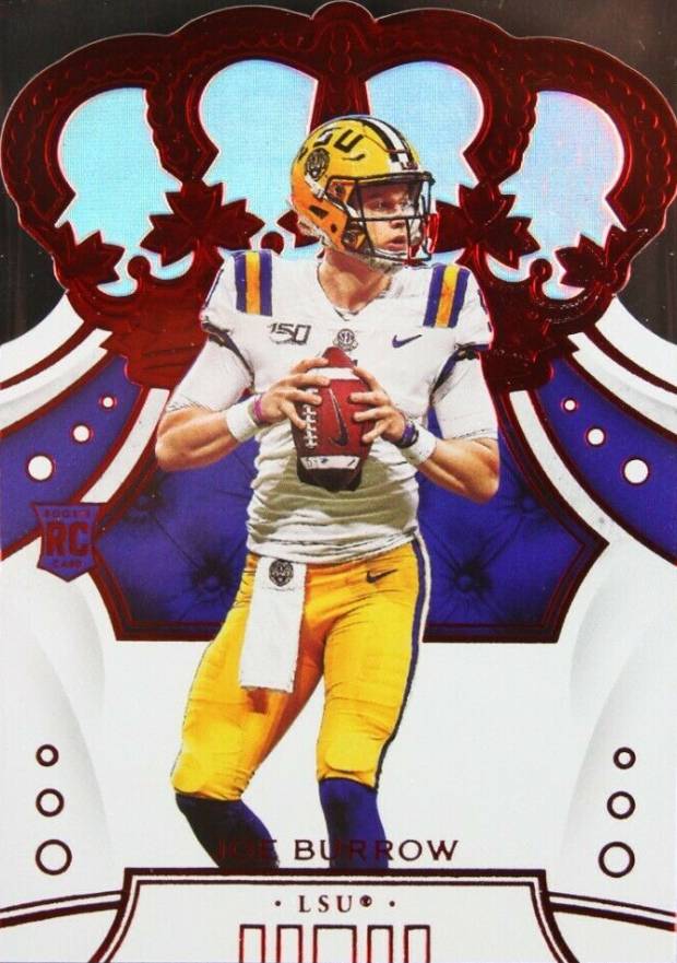 2020 Panini Chronicles Draft Picks Crown Royale Joe Burrow #1 Football Card