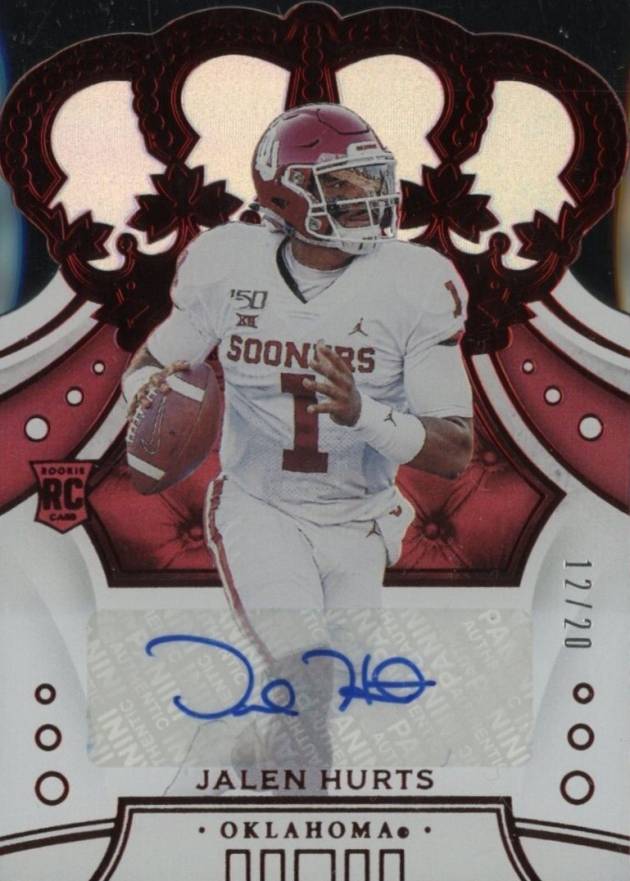 2020 Panini Chronicles Draft Picks Crown Royale Jalen Hurts #53 Football Card