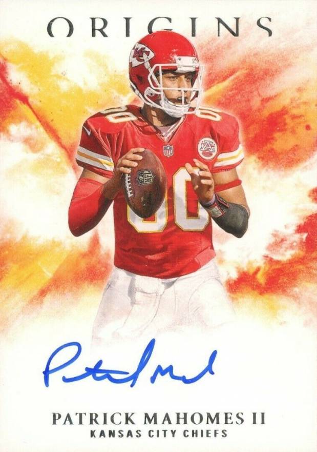 2017 Panini Origins Rookie Autographs Patrick Mahomes II #RAPM Football Card