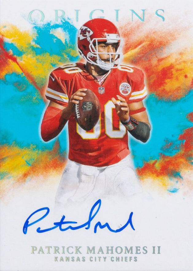 2017 Panini Origins Rookie Autographs Patrick Mahomes II #RAPM Football Card