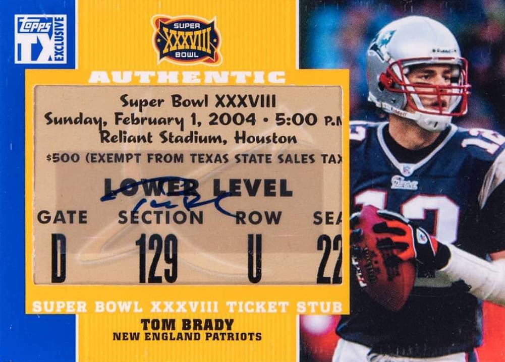 2007 Topps TX Exclusive Super Bowl Ticket Stub Tom Brady #SB-TBR Football Card