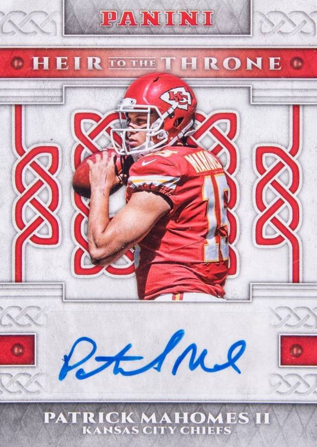 2017 Panini Heir to the Throne Signatures Patrick Mahomes II #HTSPM Football Card