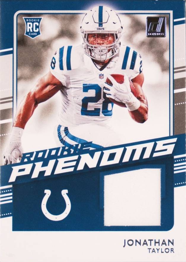 2020 Panini Donruss Rookie Phenoms Jersey Jonathan Taylor #RPJT Football Card