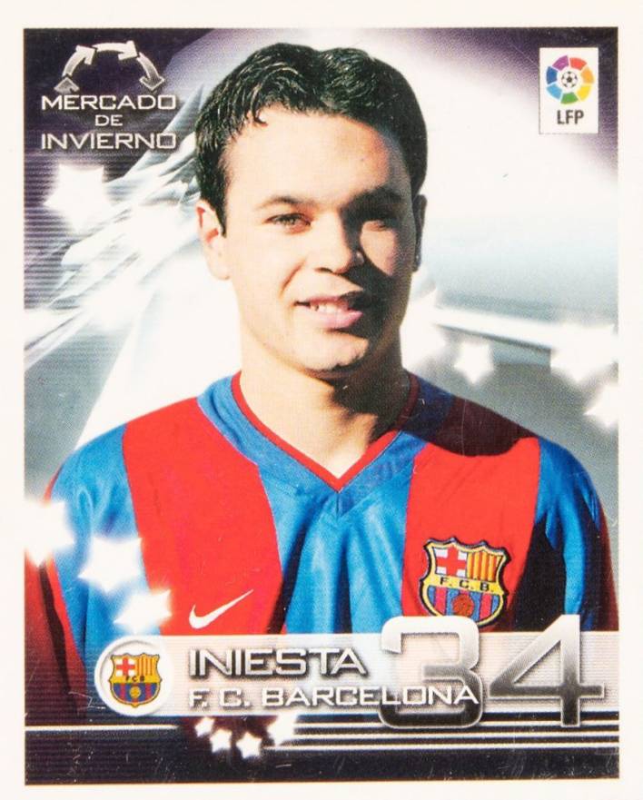 2002 Panini Sports Superliga de Estrellas Iniesta #419 Soccer Card