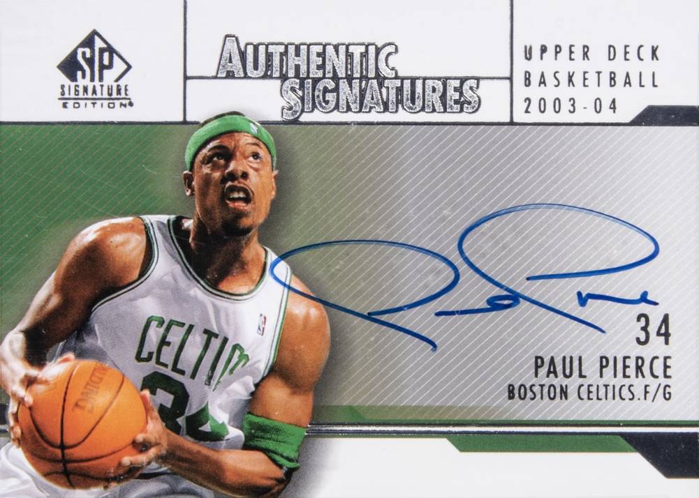 2003 SP Signature Authentic Signature Paul Pierce #AS-PP Basketball Card