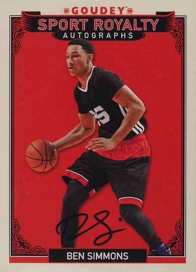 2016 Goodwin Champions Sport Royalty Autographs Ben Simmons #SRBS Basketball Card