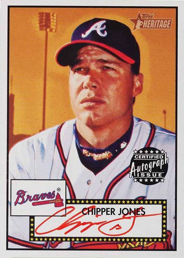2001 Topps Heritage Autographs Chipper Jones #THACJ Baseball Card
