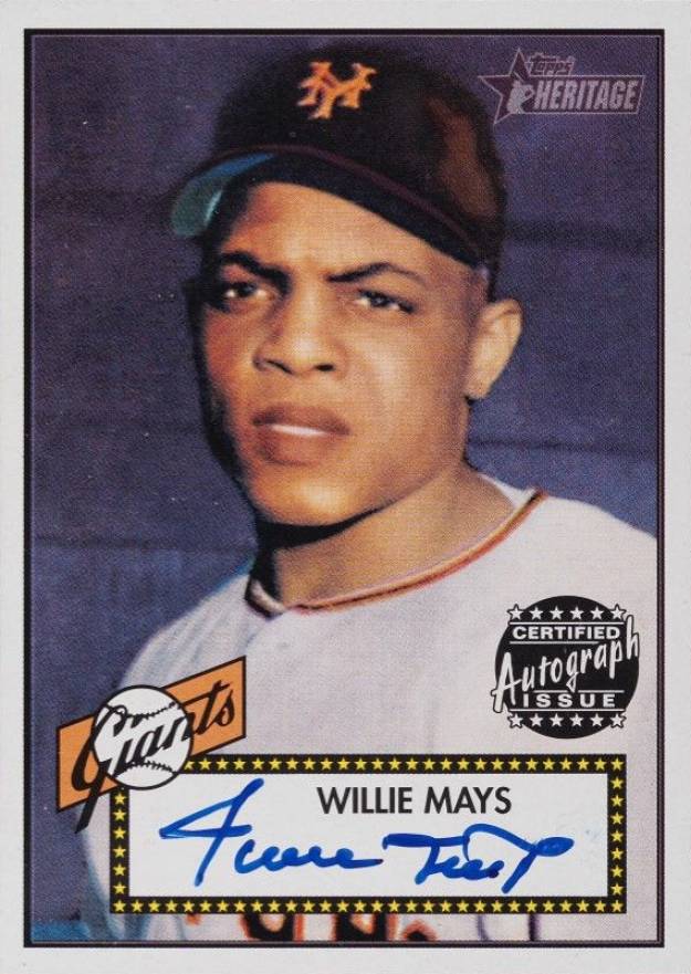 2001 Topps Heritage Autographs Willie Mays #THAWM Baseball Card