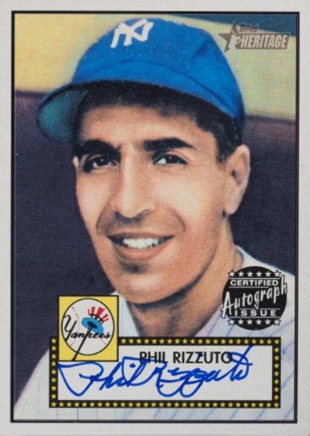 2001 Topps Heritage Autographs Phil Rizzuto #THAPFR Baseball Card