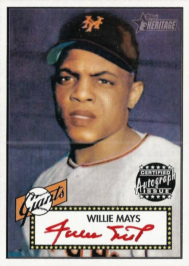 2001 Topps Heritage Autographs Willie Mays #THAWM Baseball Card