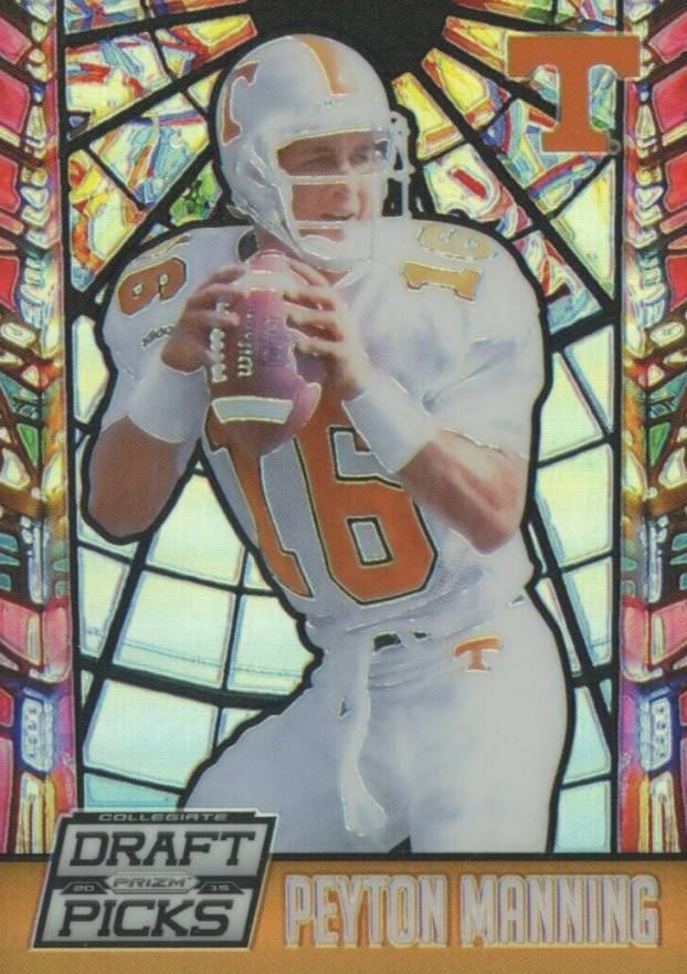 2015 Panini Prizm Collegiate Draft Picks Stained Glass Peyton Manning #39 Football Card