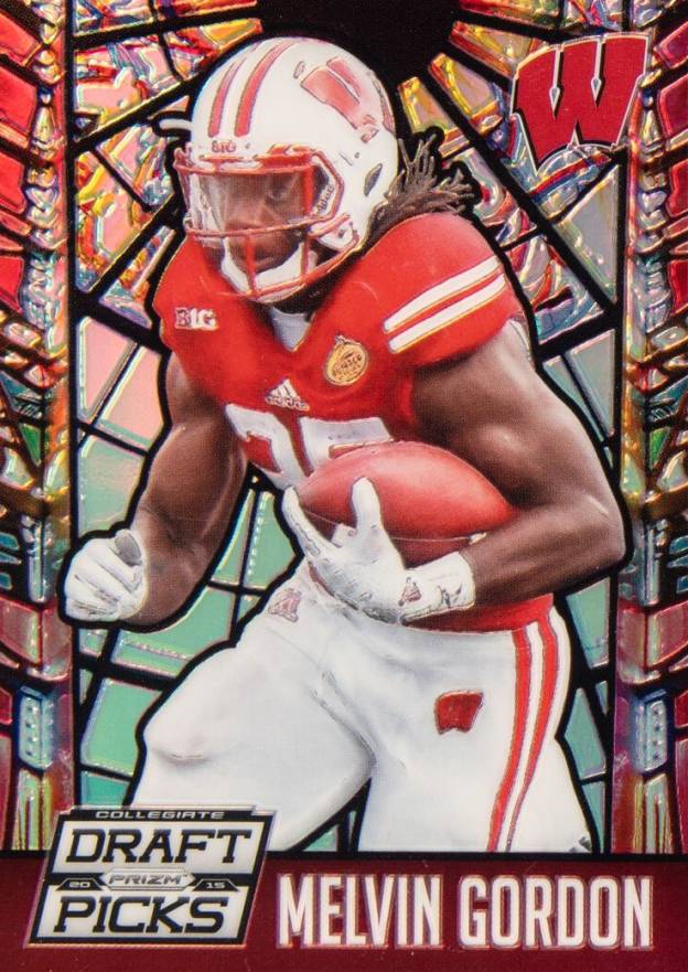 2015 Panini Prizm Collegiate Draft Picks Stained Glass Melvin Gordon #82 Football Card