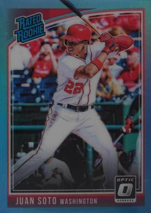 2018 Panini Chronicles Donruss Optic Rated Rookies Juan Soto #181 Baseball Card