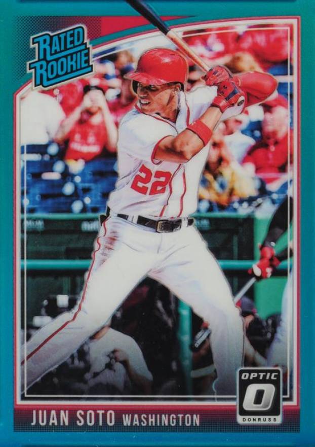 2018 Panini Chronicles Donruss Optic Rated Rookies Juan Soto #181 Baseball Card