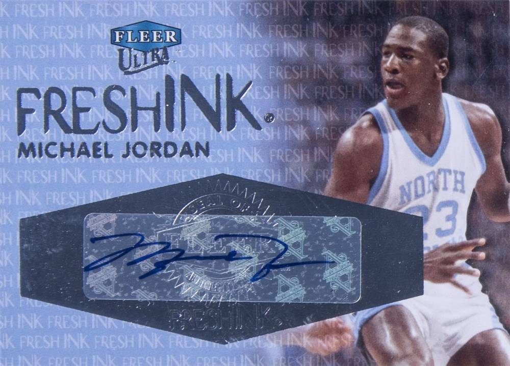 2012 Fleer Retro Ultra Fresh Ink Michael Jordan #MJ Basketball Card