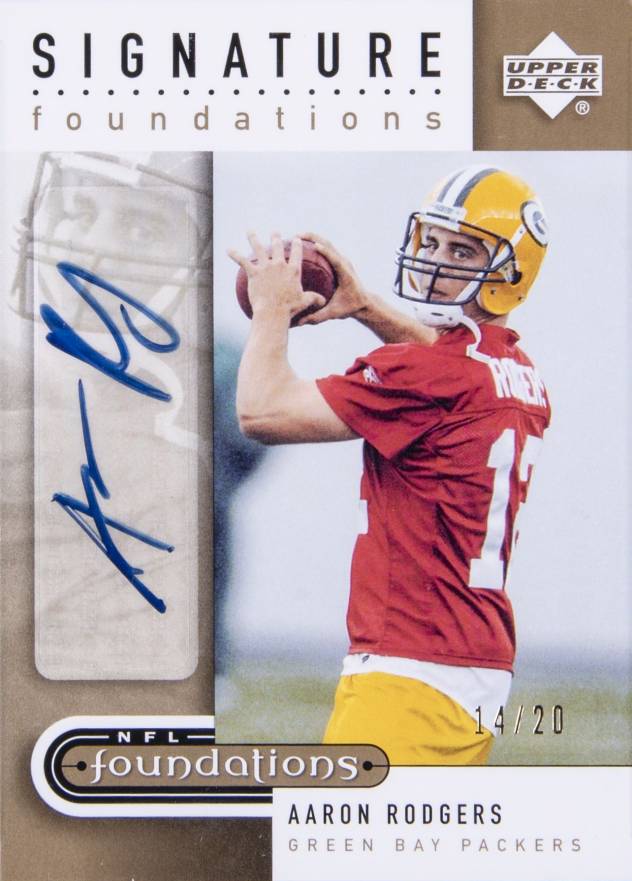 2005 UD Foundations Signature Foundations Aaron Rodgers #SF-AR Football Card