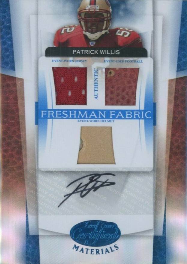 2007 Leaf Certified Materials Patrick Willis #205 Football Card