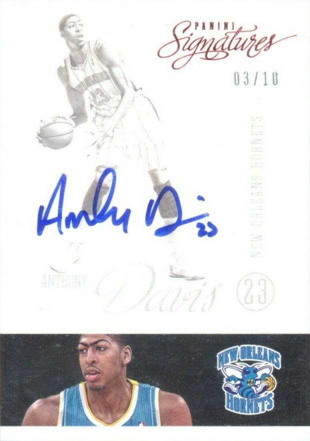 2012 Panini Signatures  Anthony Davis #1 Basketball Card