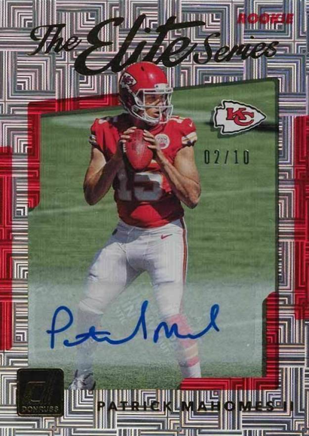 2017 Panini Donruss the Elite Series Autograph Patrick Mahomes II #7 Football Card