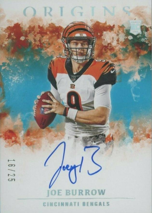 2020 Panini Origins Rookie Autographs Joe Burrow #RAJB Football Card