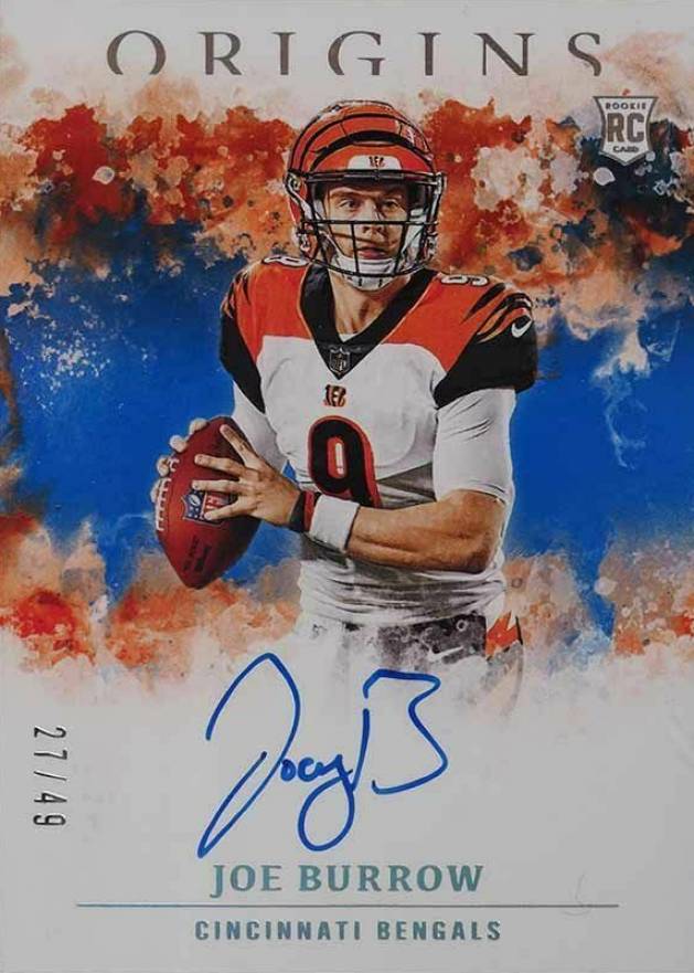 2020 Panini Origins Rookie Autographs Joe Burrow #RAJB Football Card