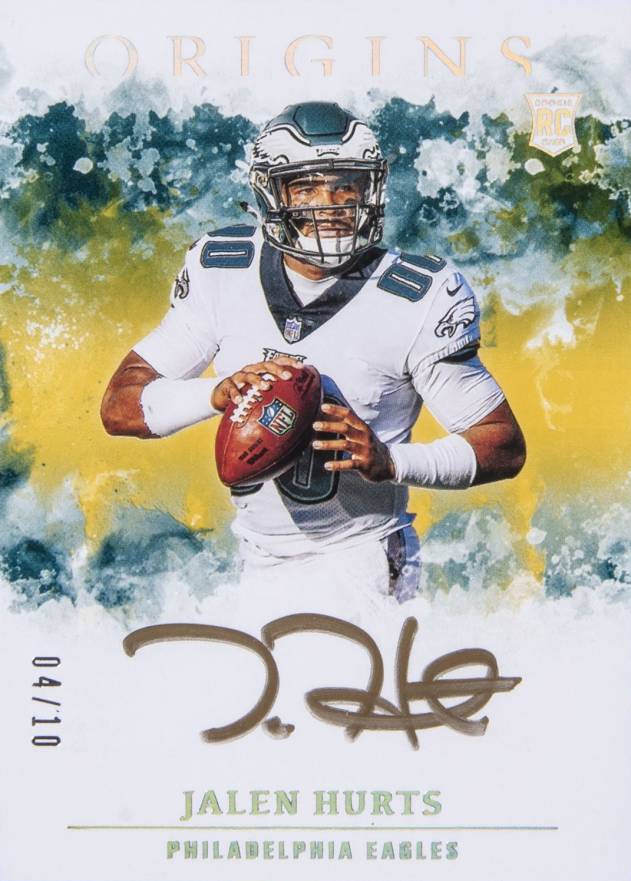 2020 Panini Origins Rookie Autographs Jalen Hurts #RAJH Football Card