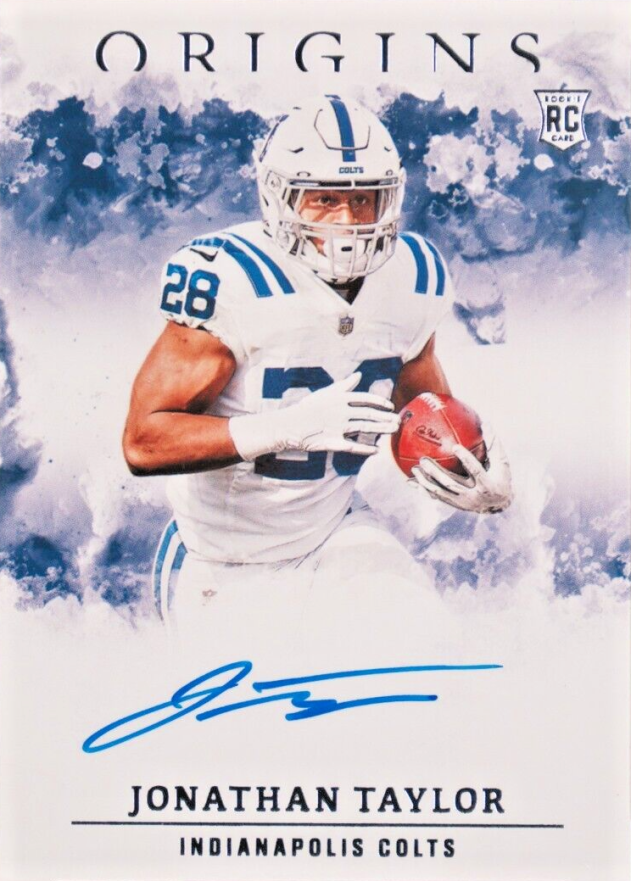 2020 Panini Origins Rookie Autographs Jonathan Taylor #RAJT Football Card