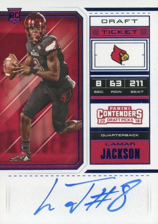 2018 Panini Contenders Draft Picks Lamar Jackson #104 Football Card