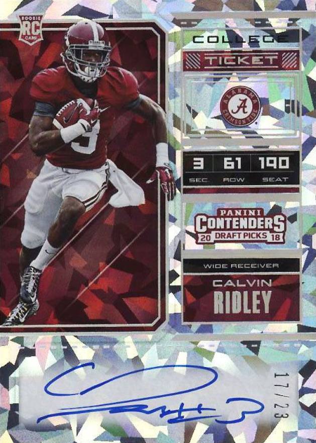 2018 Panini Contenders Draft Picks Calvin Ridley #110 Football Card