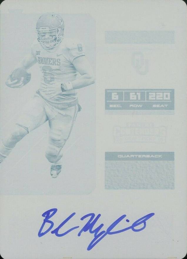 2018 Panini Contenders Draft Picks Baker Mayfield #124 Football Card