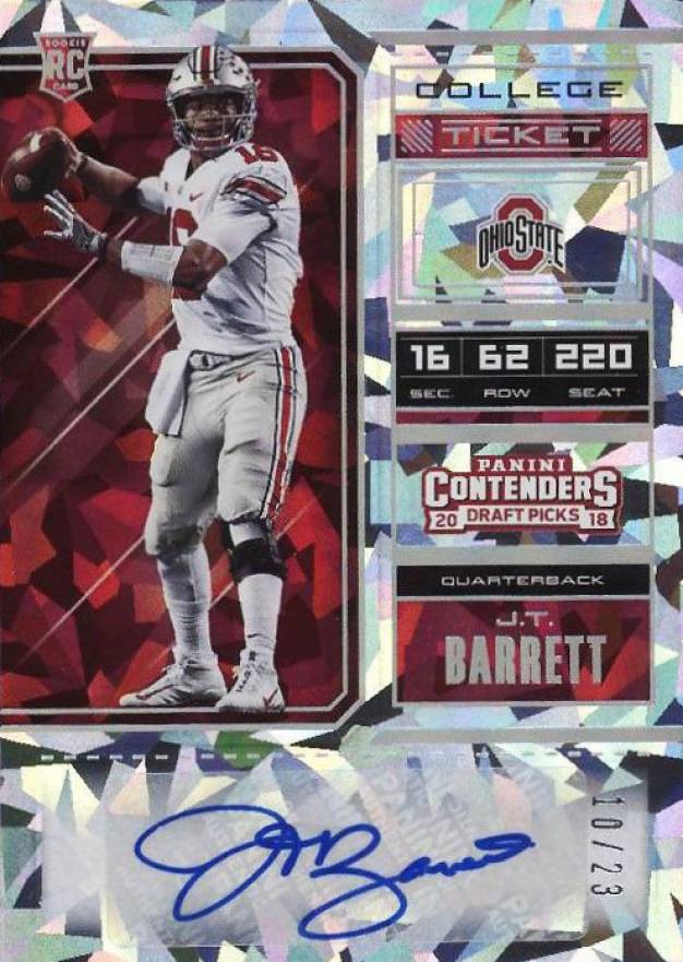 2018 Panini Contenders Draft Picks J.T. Barrett #151 Football Card