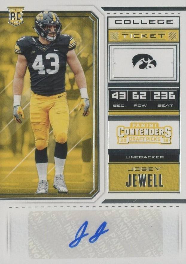 2018 Panini Contenders Draft Picks Josey Jewell #258 Football Card