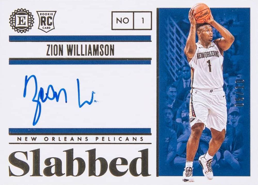 2019 Panini Encased Slabbed Signatures Zion Williamson #SLZWL Basketball Card