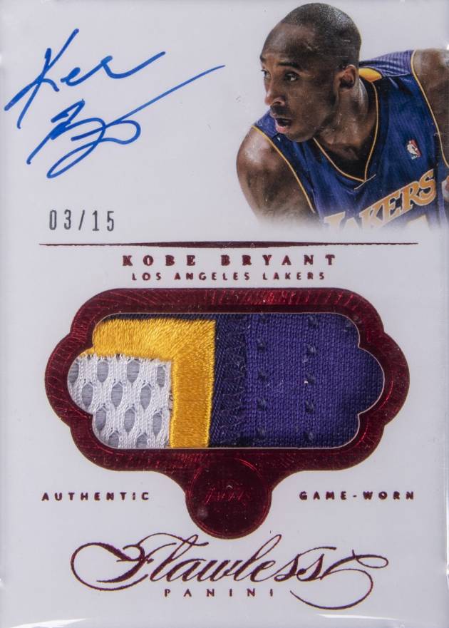 2013 Panini Flawless Patch Autograph Kobe Bryant #PA-KB Basketball Card