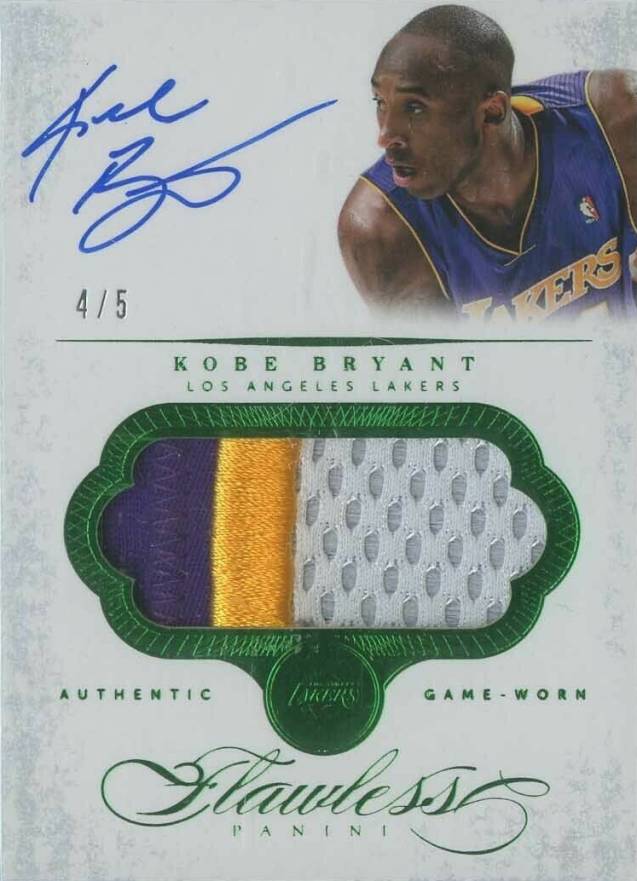 2013 Panini Flawless Patch Autograph Kobe Bryant #PA-KB Basketball Card