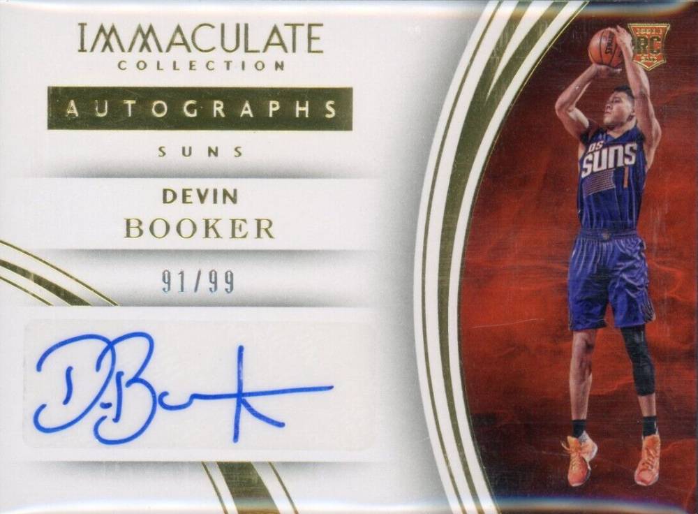 2015 Panini Immaculate Collection Autographs Devin Booker #30 Basketball Card