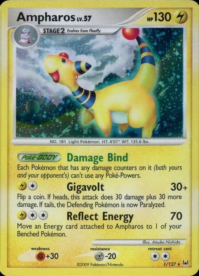 2009 Pokemon Platinum Ampharos-Holo #1 TCG Card