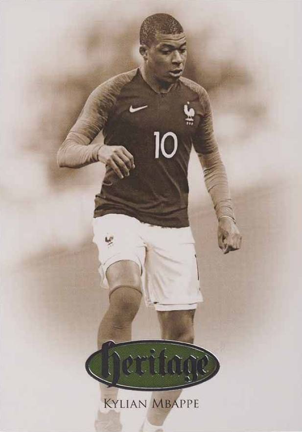 2018 Futera Unique Heritage Kylian Mbappe #HT079 Soccer Card