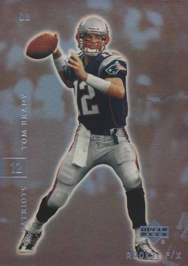 2001 Upper Deck Rookie F/X Tom Brady #54 Football Card