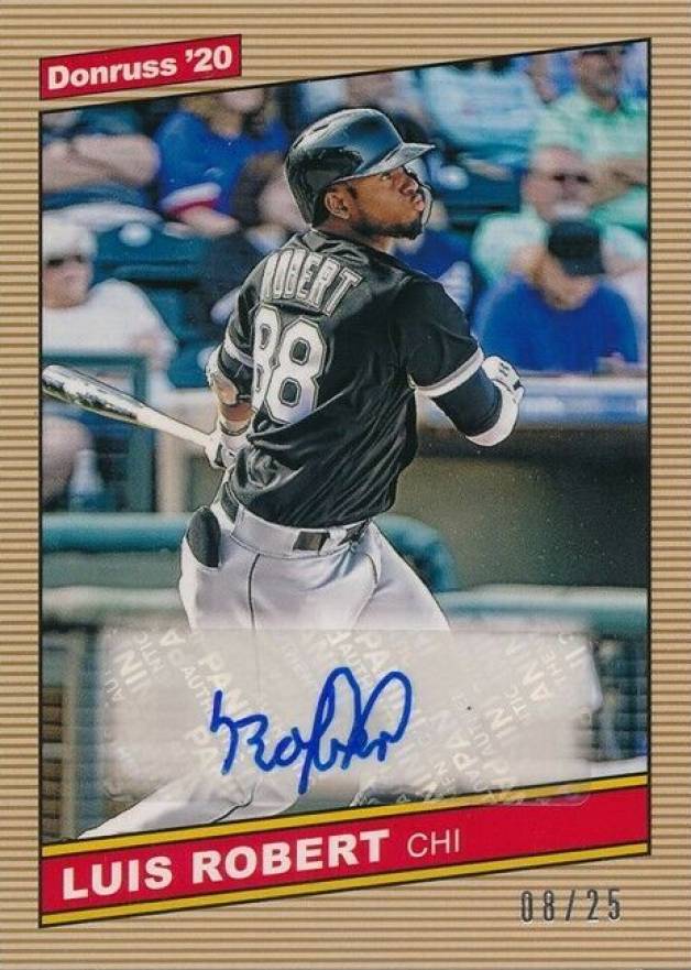 2020 Panini Donruss Retro 1986 Signatures Luis Robert #86SLR Baseball Card