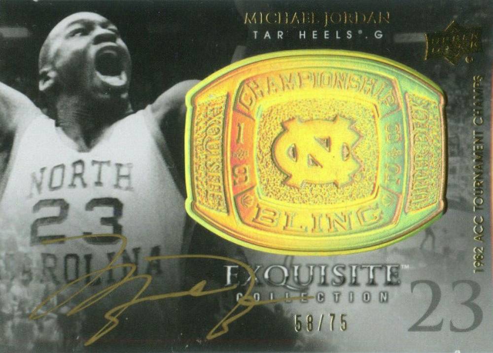 2011 Upper Deck Exquisite Collection Championship Bling Autographs Michael Jordan #CB-MI Basketball Card