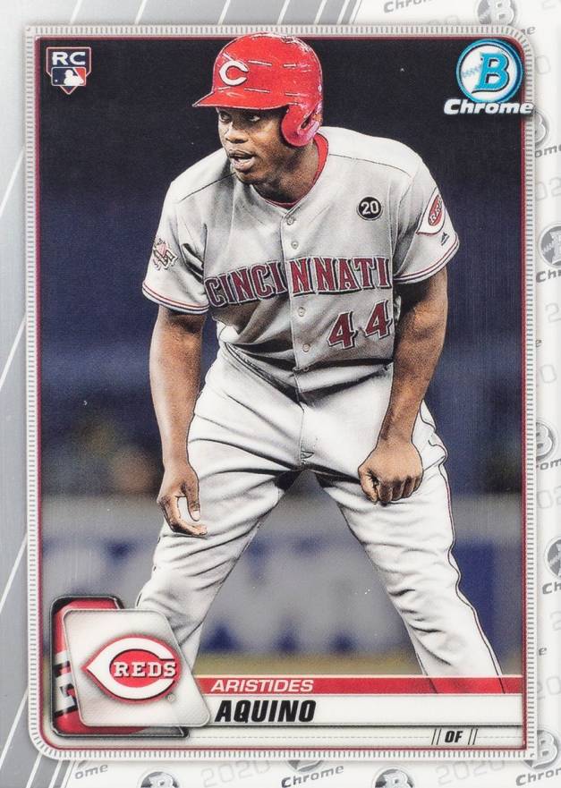 2020 Bowman Chrome Aristides Aquino #79 Baseball Card